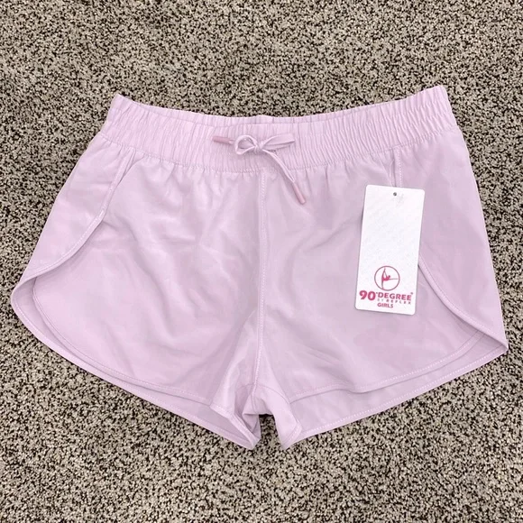 90 DEGREES By Reflex NWT 12 Girl’s Lavender Lined Sporty Athletic 2” Shorts - Picture 14 of 15